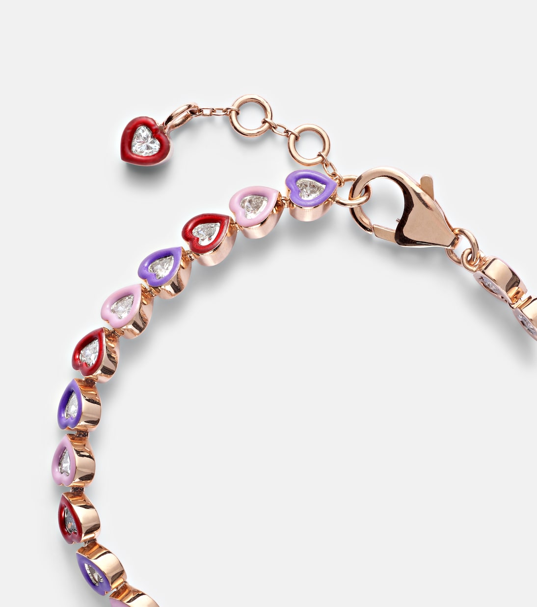 Armband Candy Crush aus 18kt Roségold mit Emaille und Diamanten | Kamyen