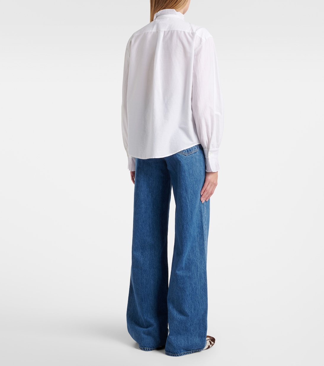 Ruffled cotton and silk blouse | Polo Ralph Lauren