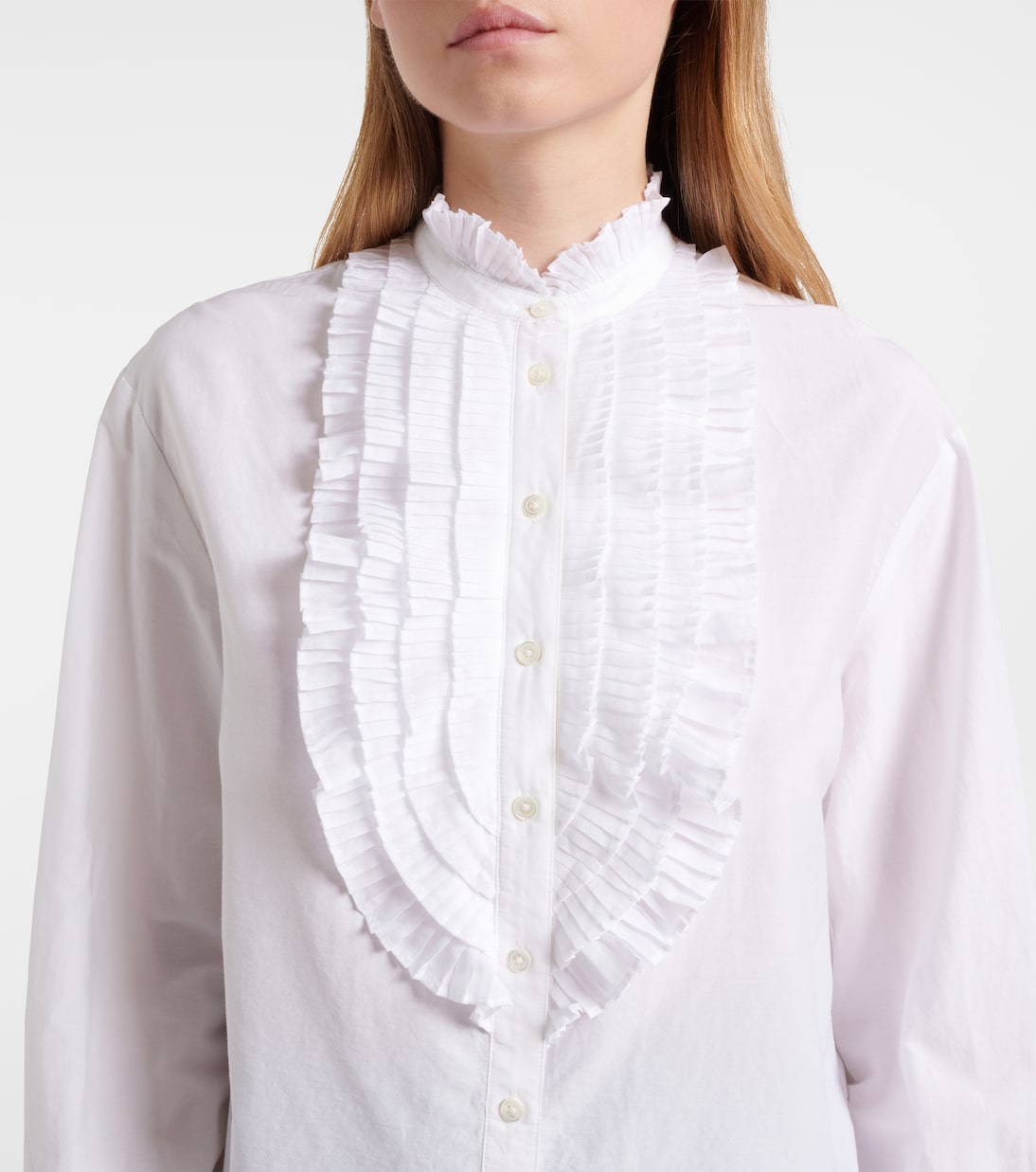 Ruffled cotton and silk blouse | Polo Ralph Lauren