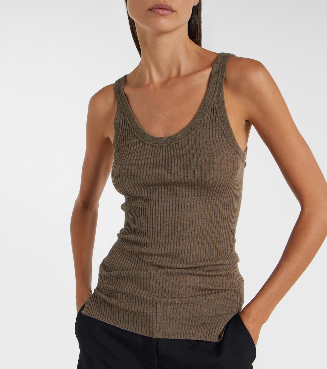 Ella ribbed-knit wool tank top | Calvin Klein