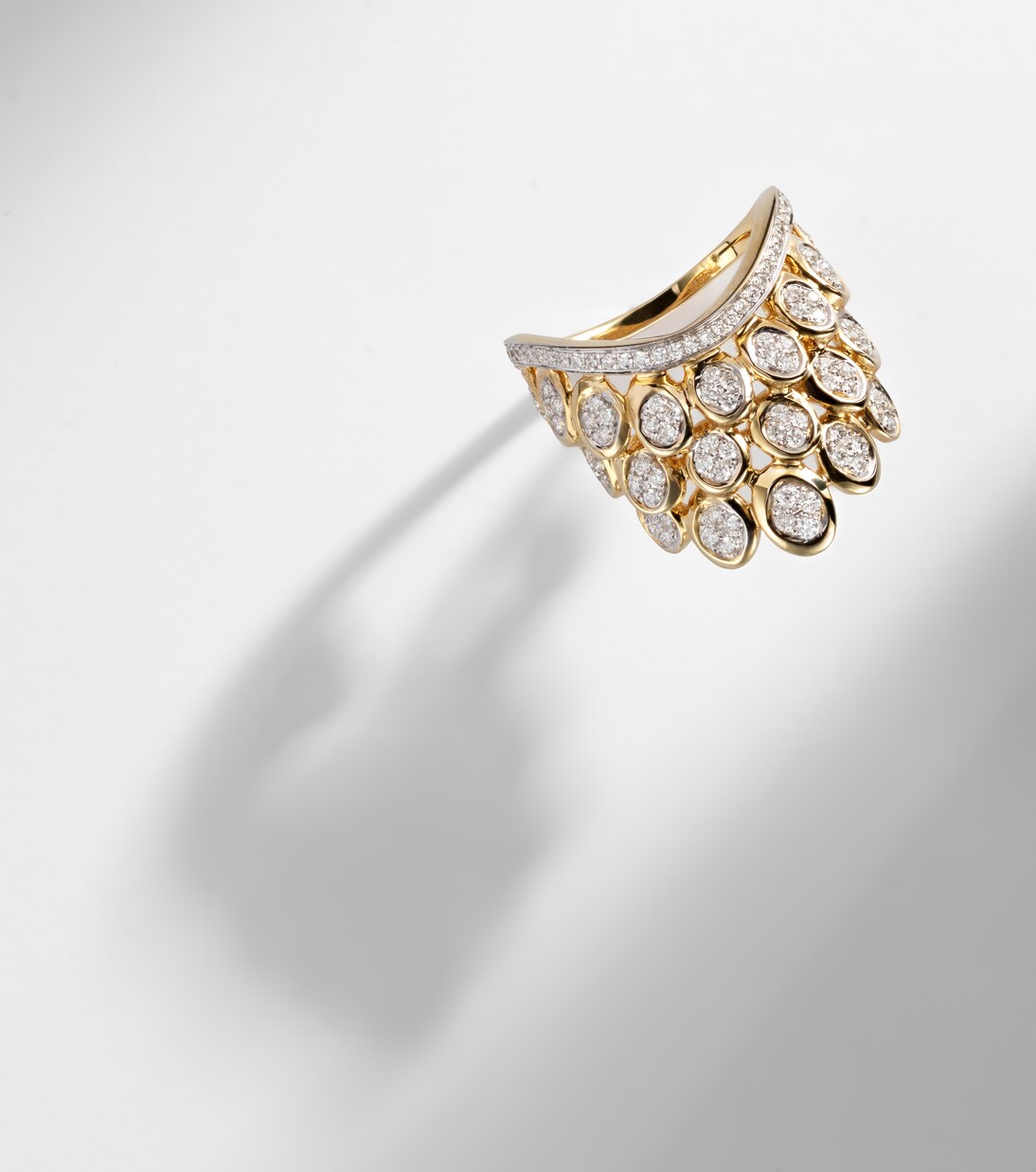 Ring Blossom aus 14kt Gelbgold mit Diamanten | Rainbow K