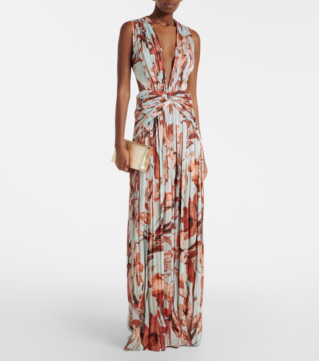 Amarielle floral georgette gown | Costarellos