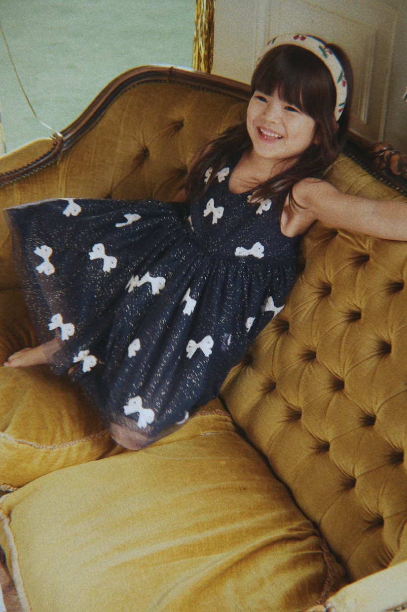 Yvonne bow-detail sequined tulle dress | Konges Sløjd