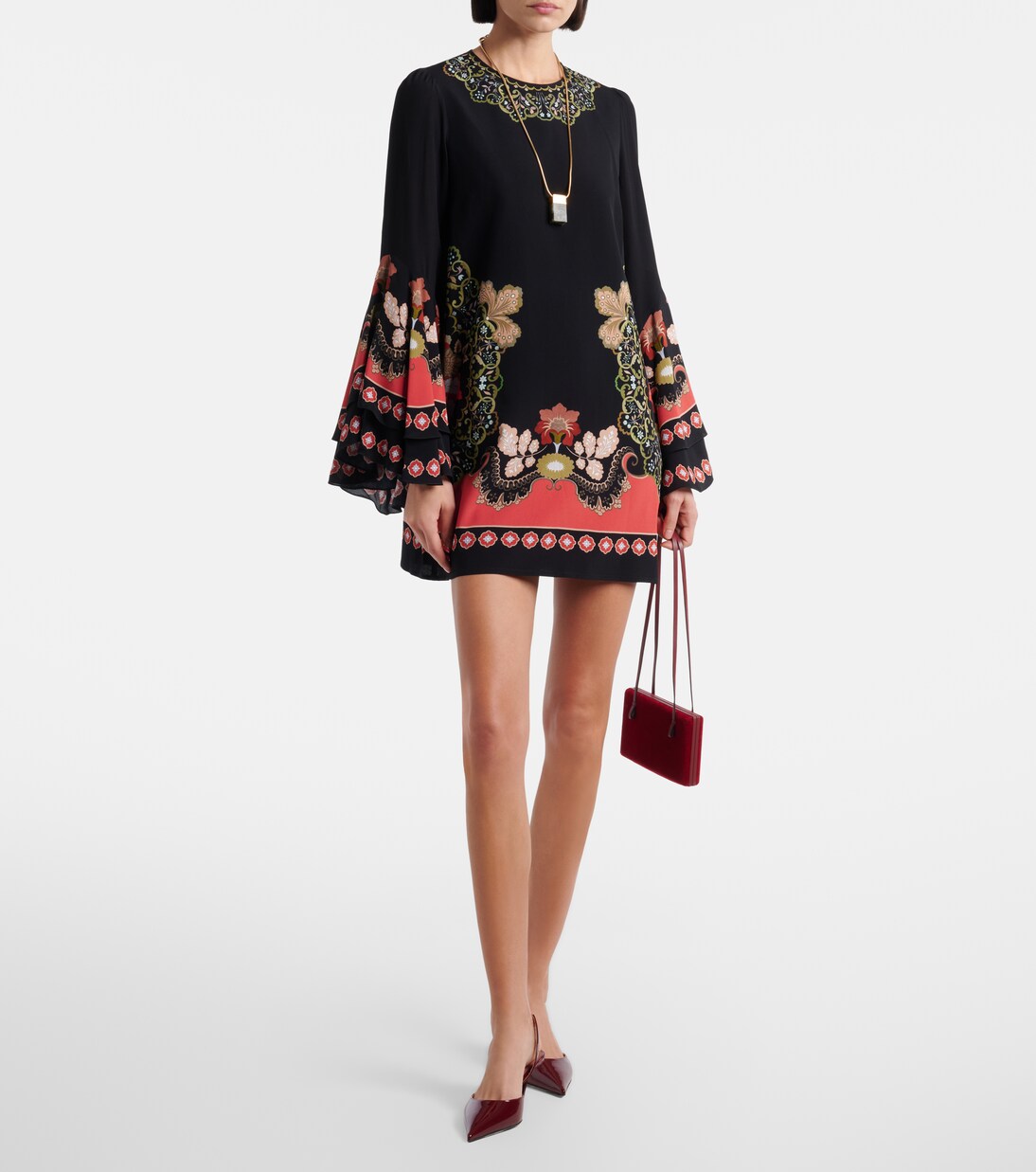 Friday printed crêpe minidress | La DoubleJ