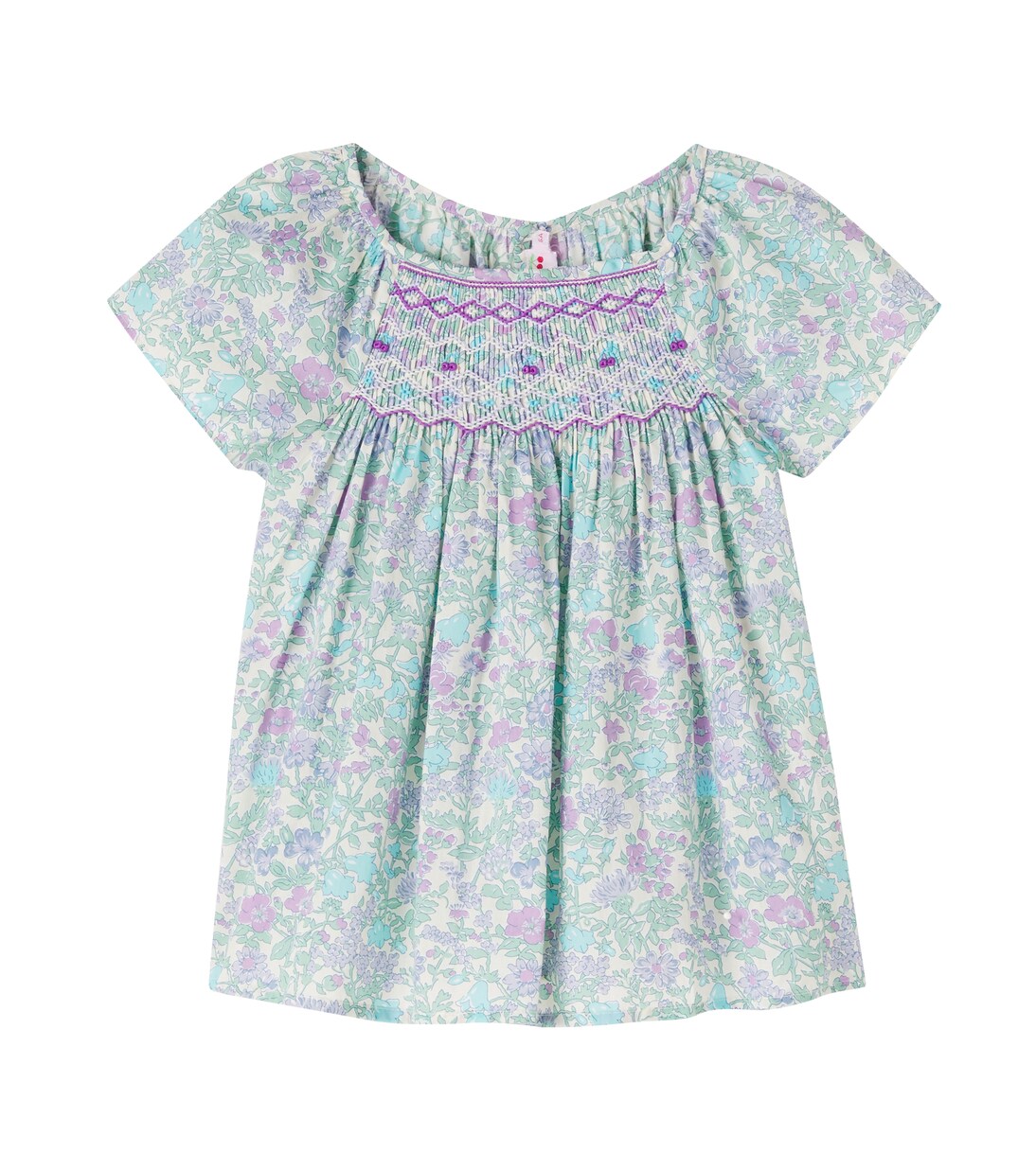Grenade floral smocked cotton top | Bonpoint