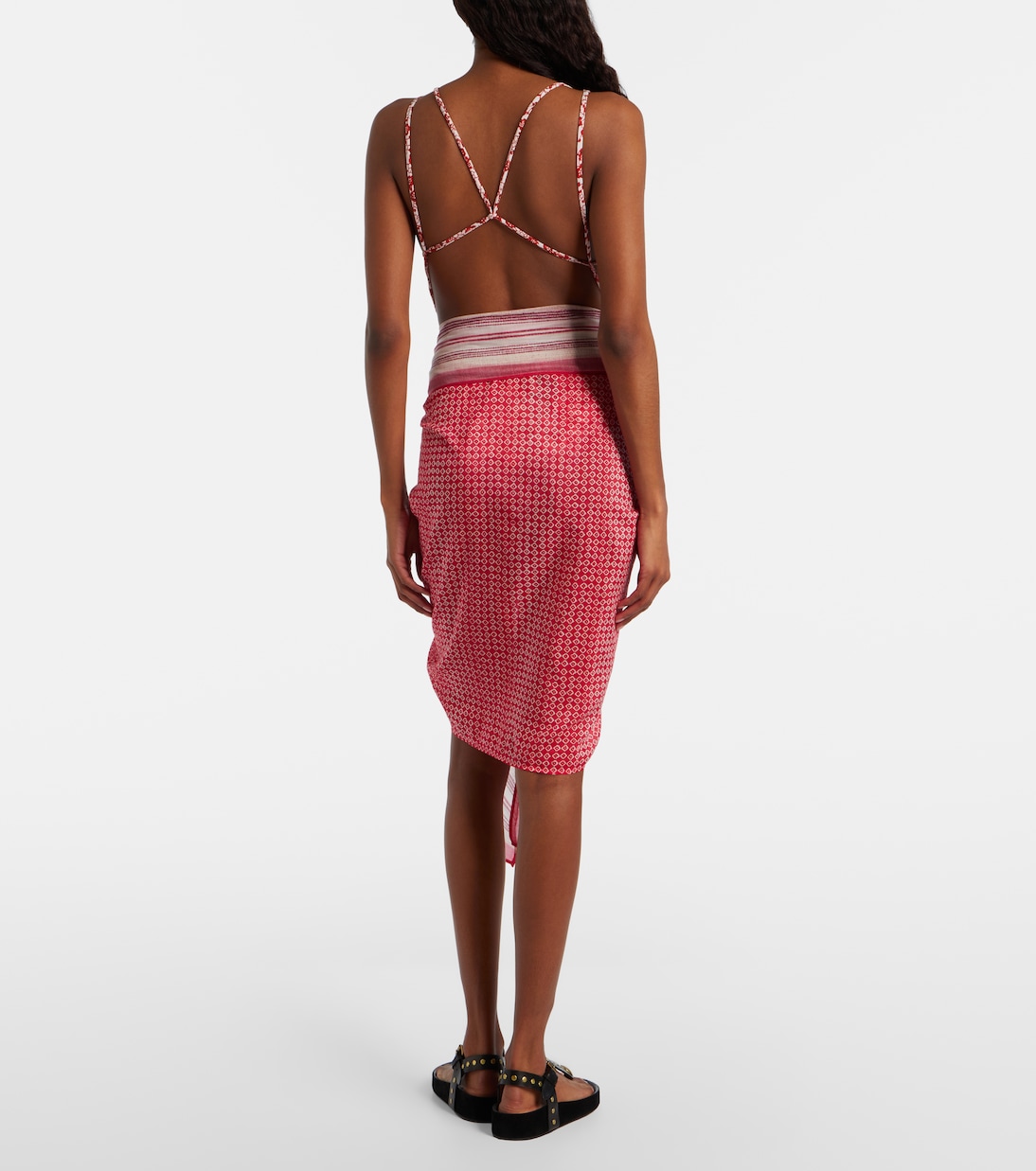 Printed cotton and silk beach cover-up | Isabel Marant