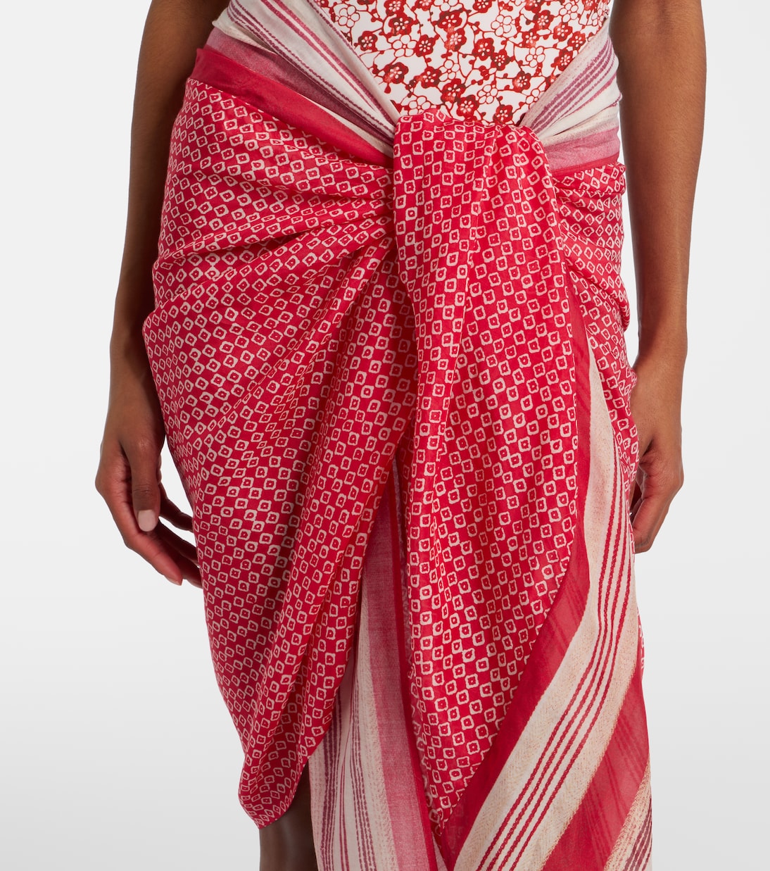 Printed cotton and silk beach cover-up | Isabel Marant