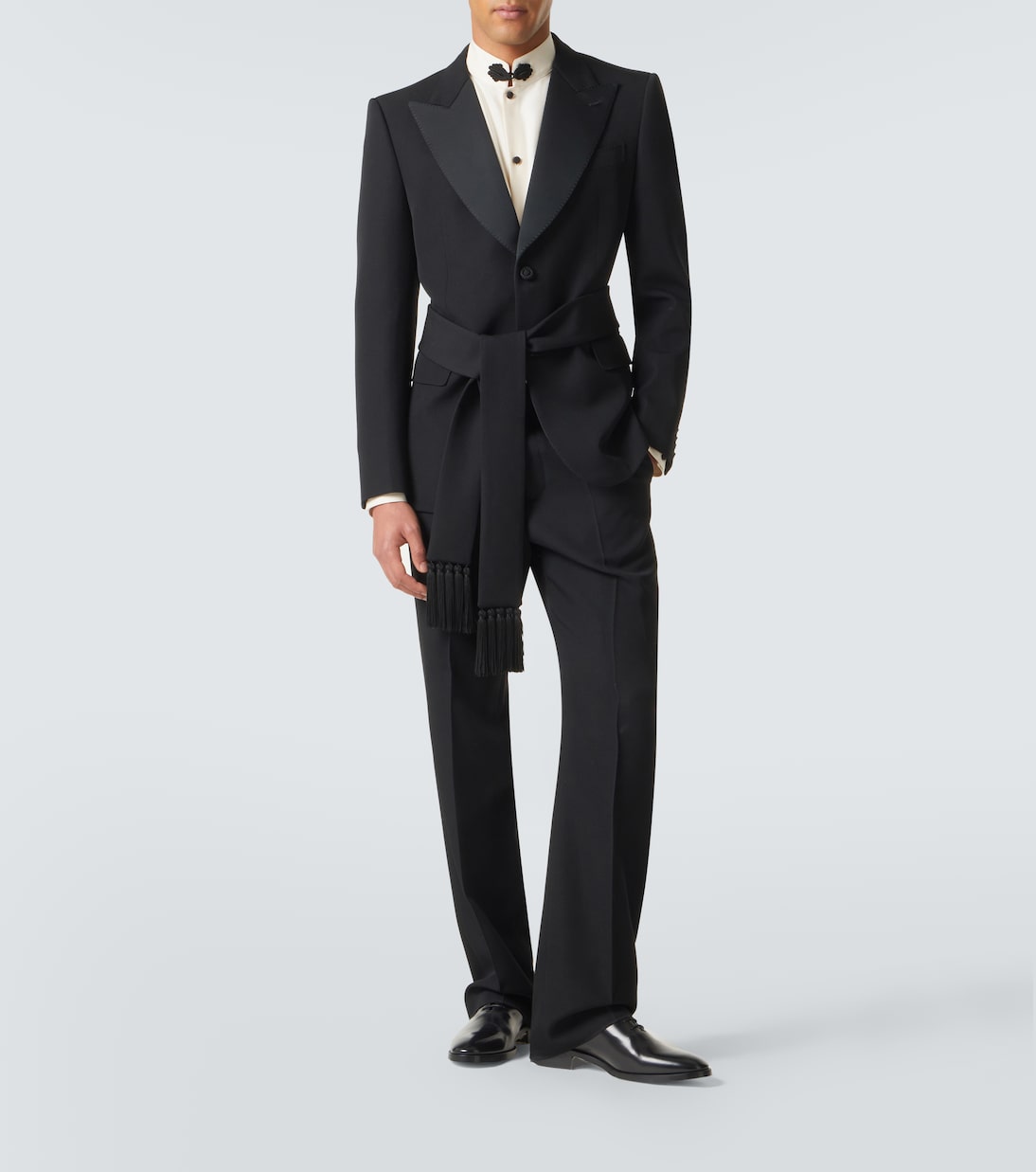 Belted virgin wool blazer | Valentino