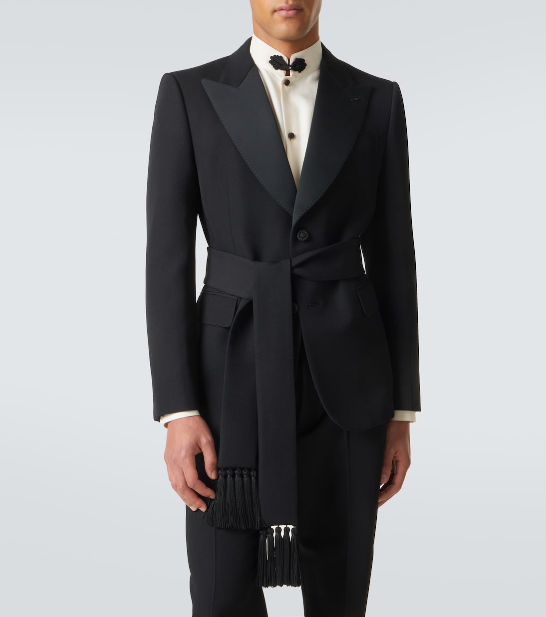 Belted virgin wool blazer | Valentino