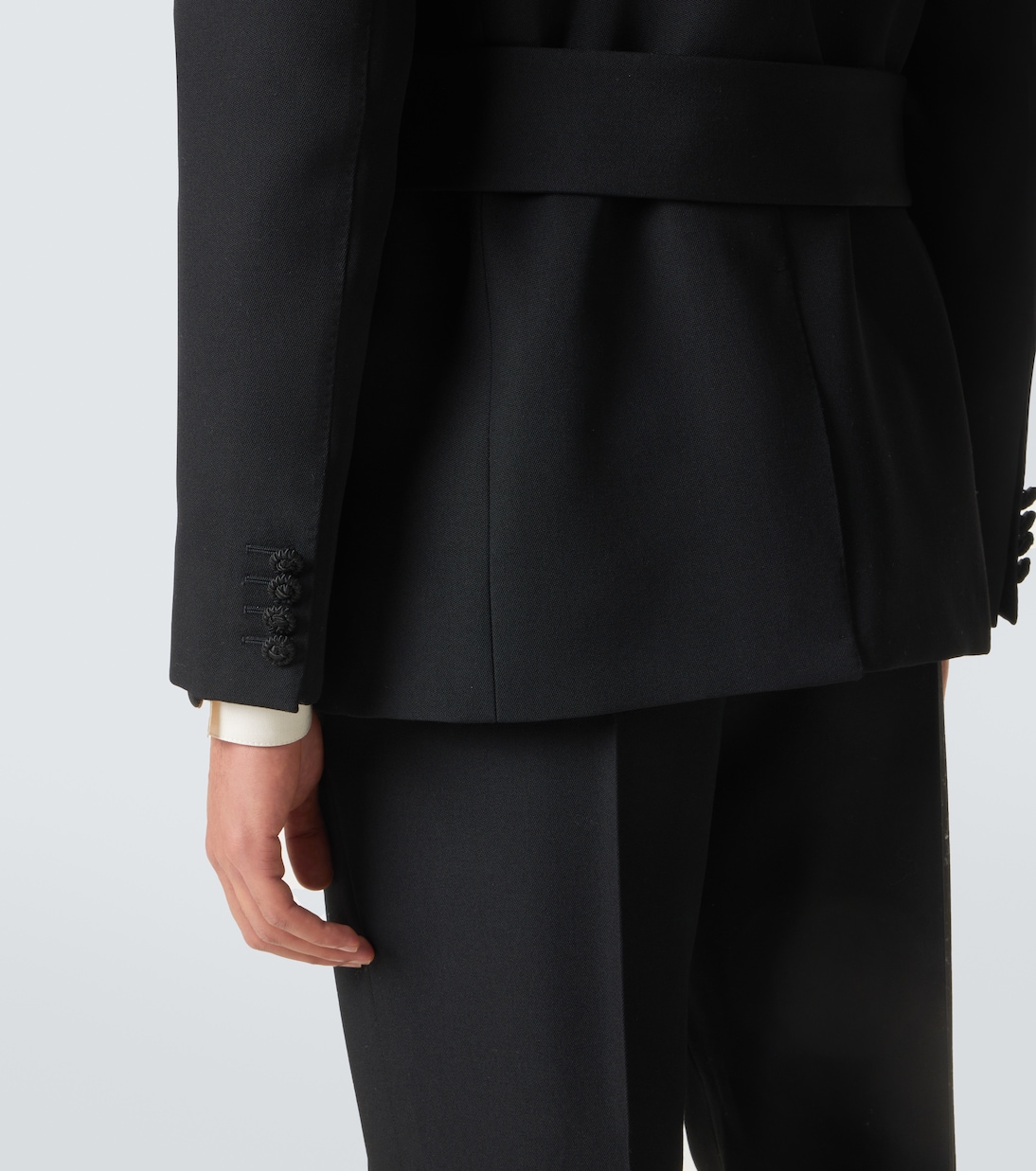 Belted virgin wool blazer | Valentino