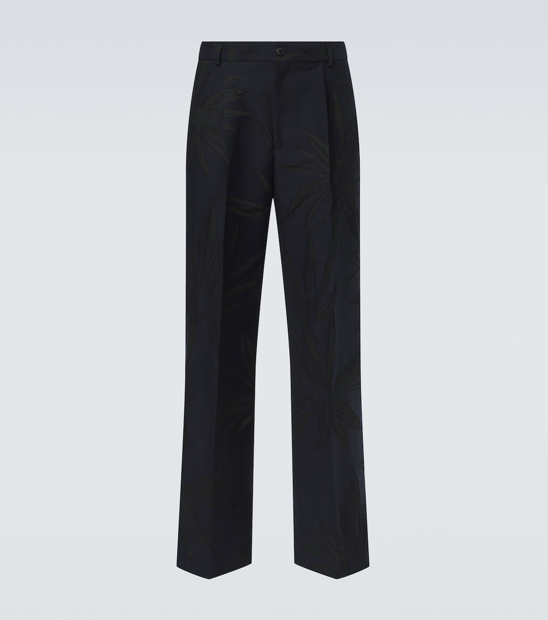 Floral cotton-blend straight pants | Dries Van Noten