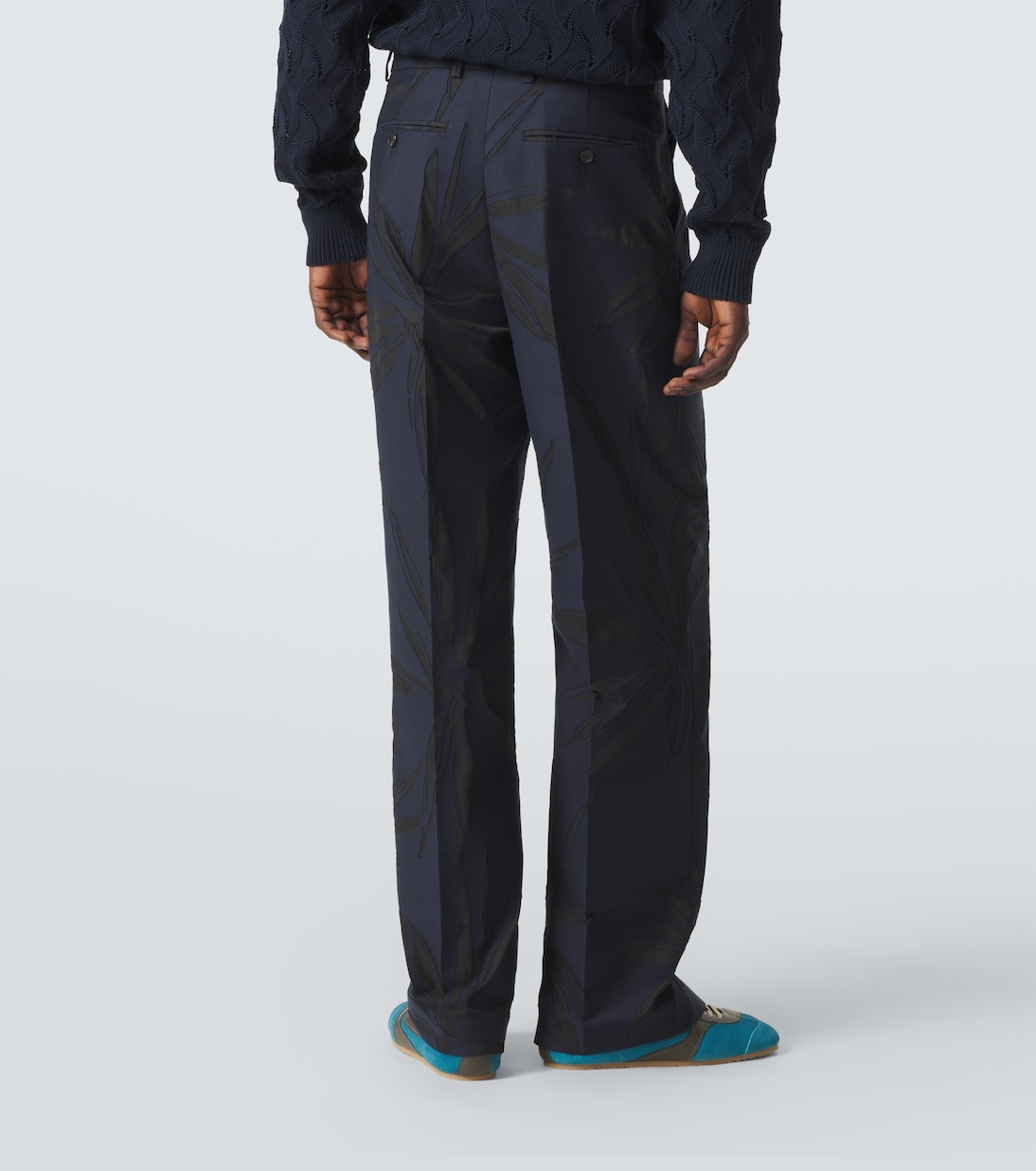 Floral cotton-blend straight pants | Dries Van Noten