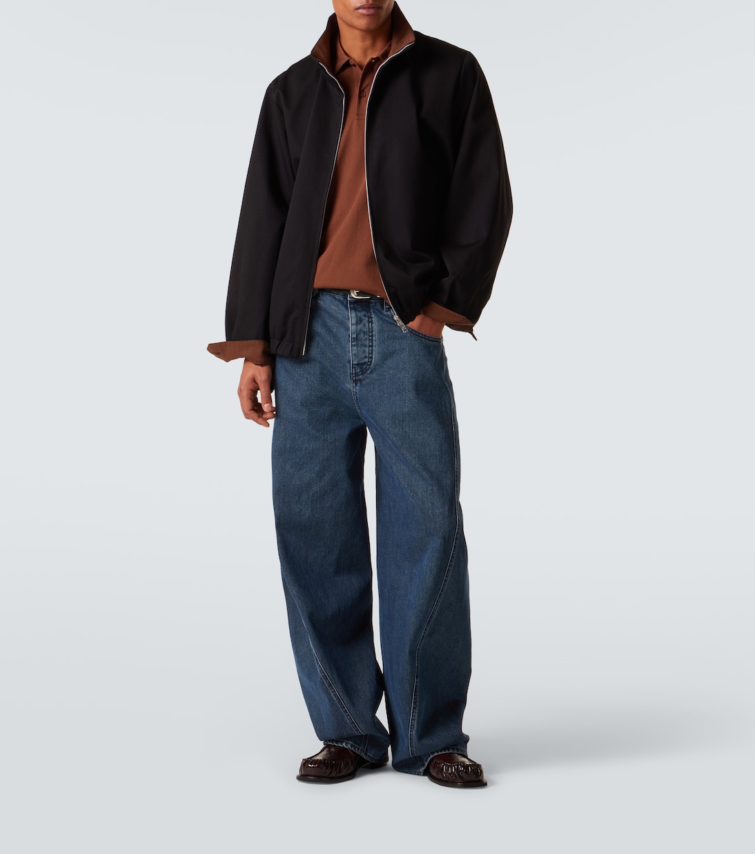 Riviera cotton mesh polo shirt | Sunspel