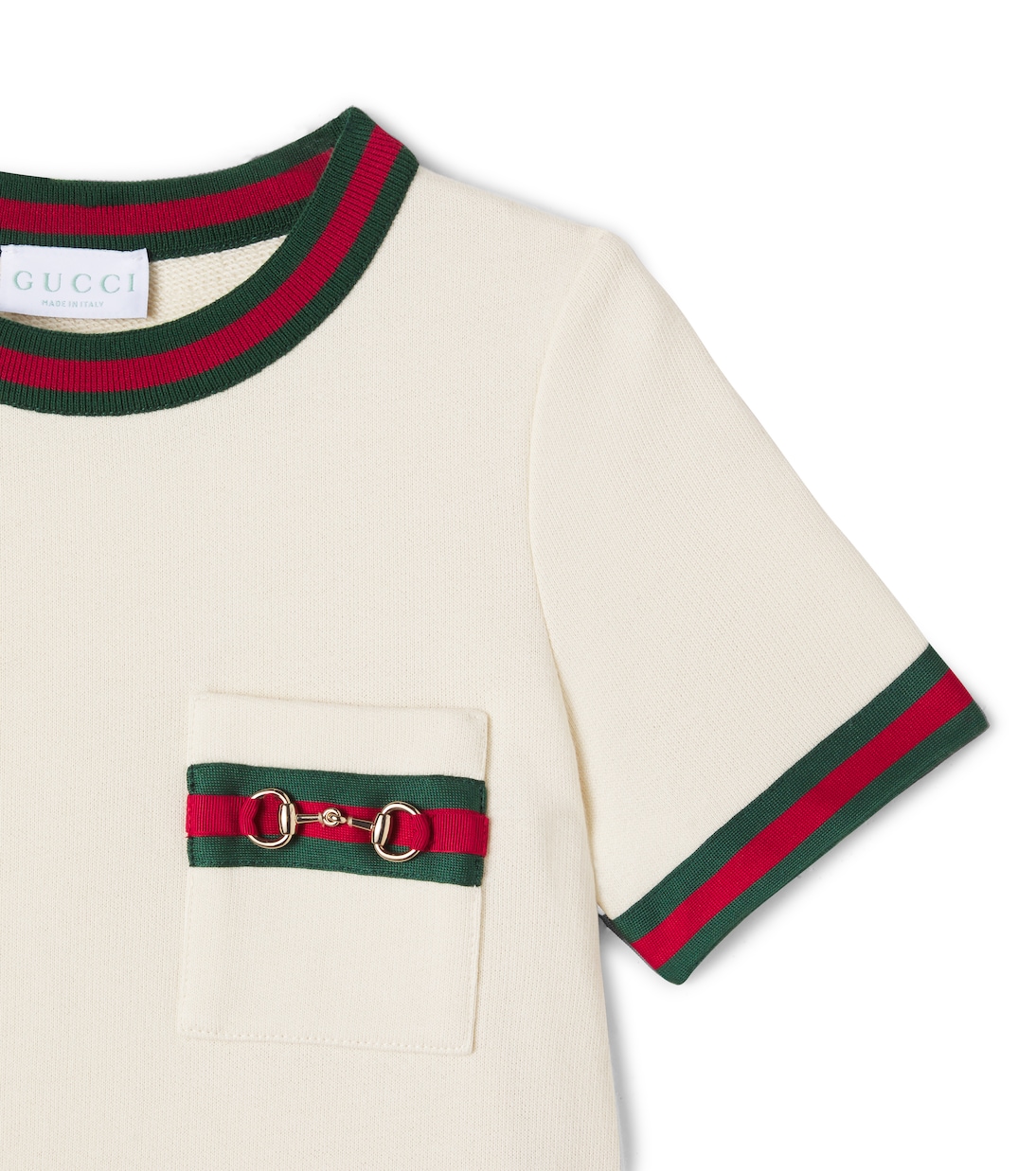 Vestido de algodón con Web y Horsebit | Gucci Kids