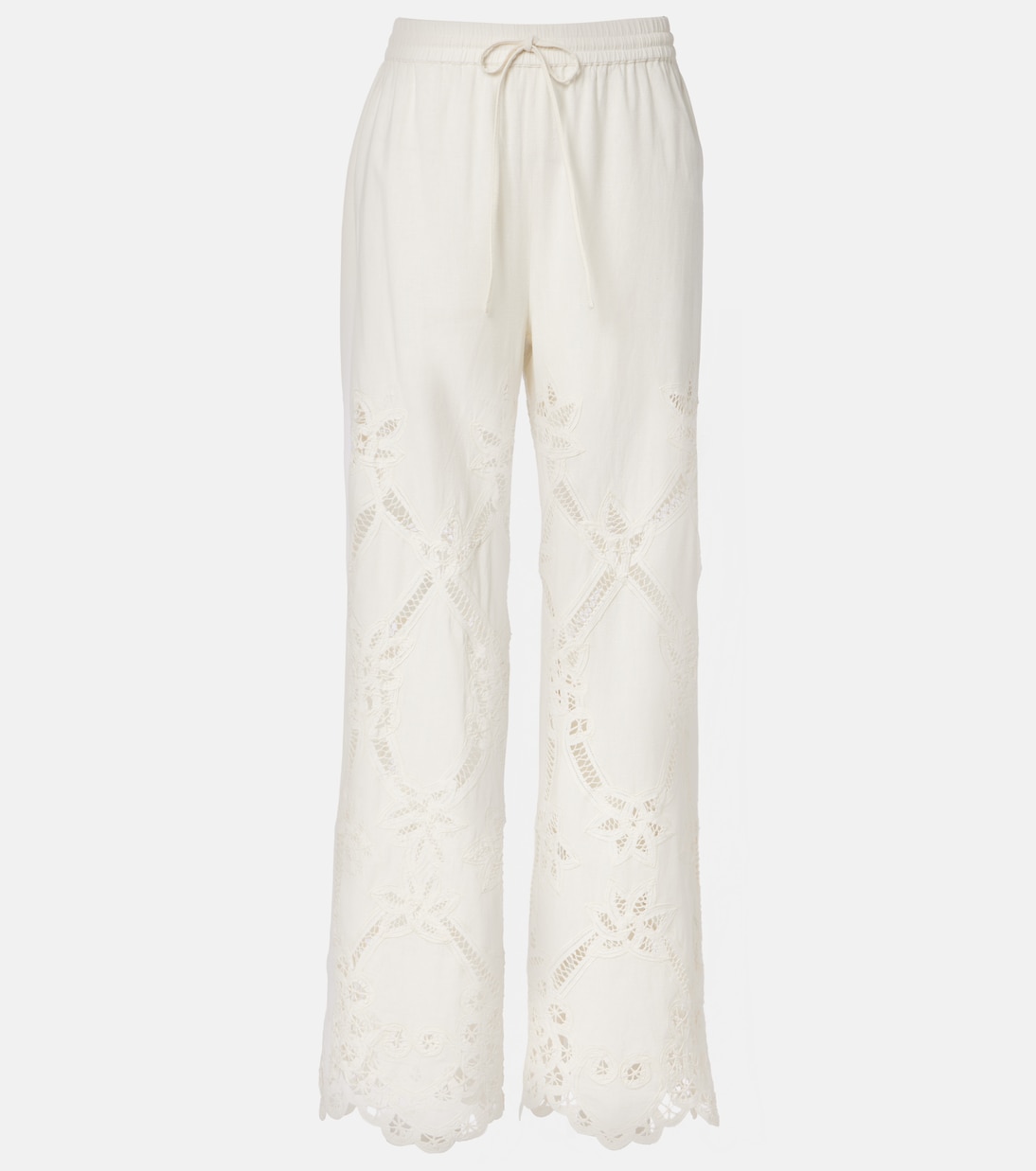 Daisy cotton and linen wide-leg pants | Veronica Beard
