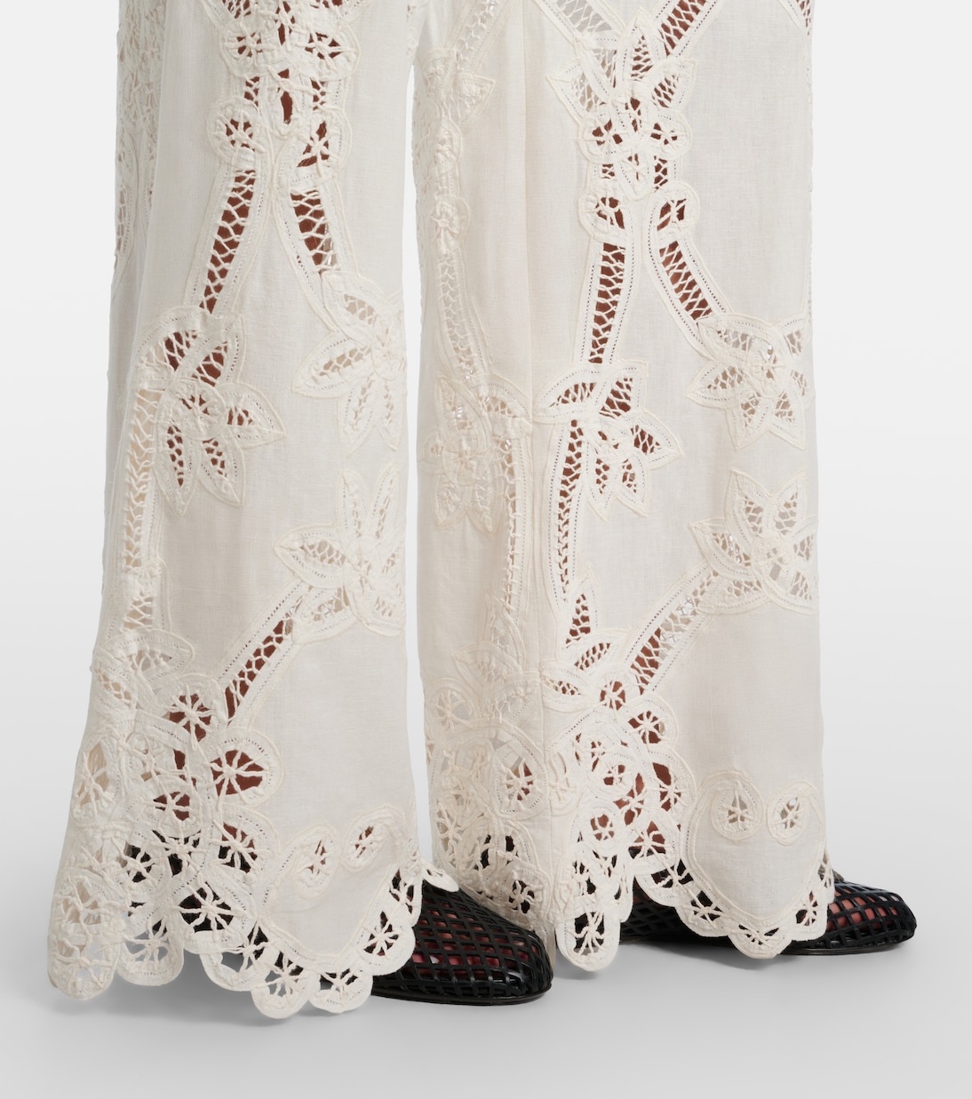 Daisy cotton and linen wide-leg pants | Veronica Beard