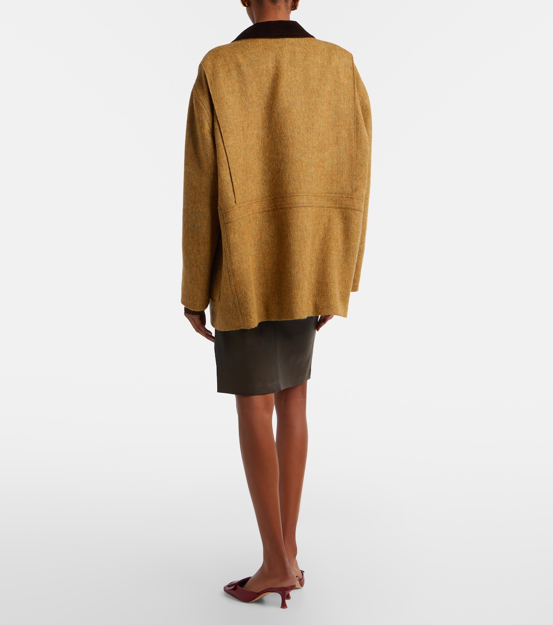 Gin leather midi skirt | Stouls