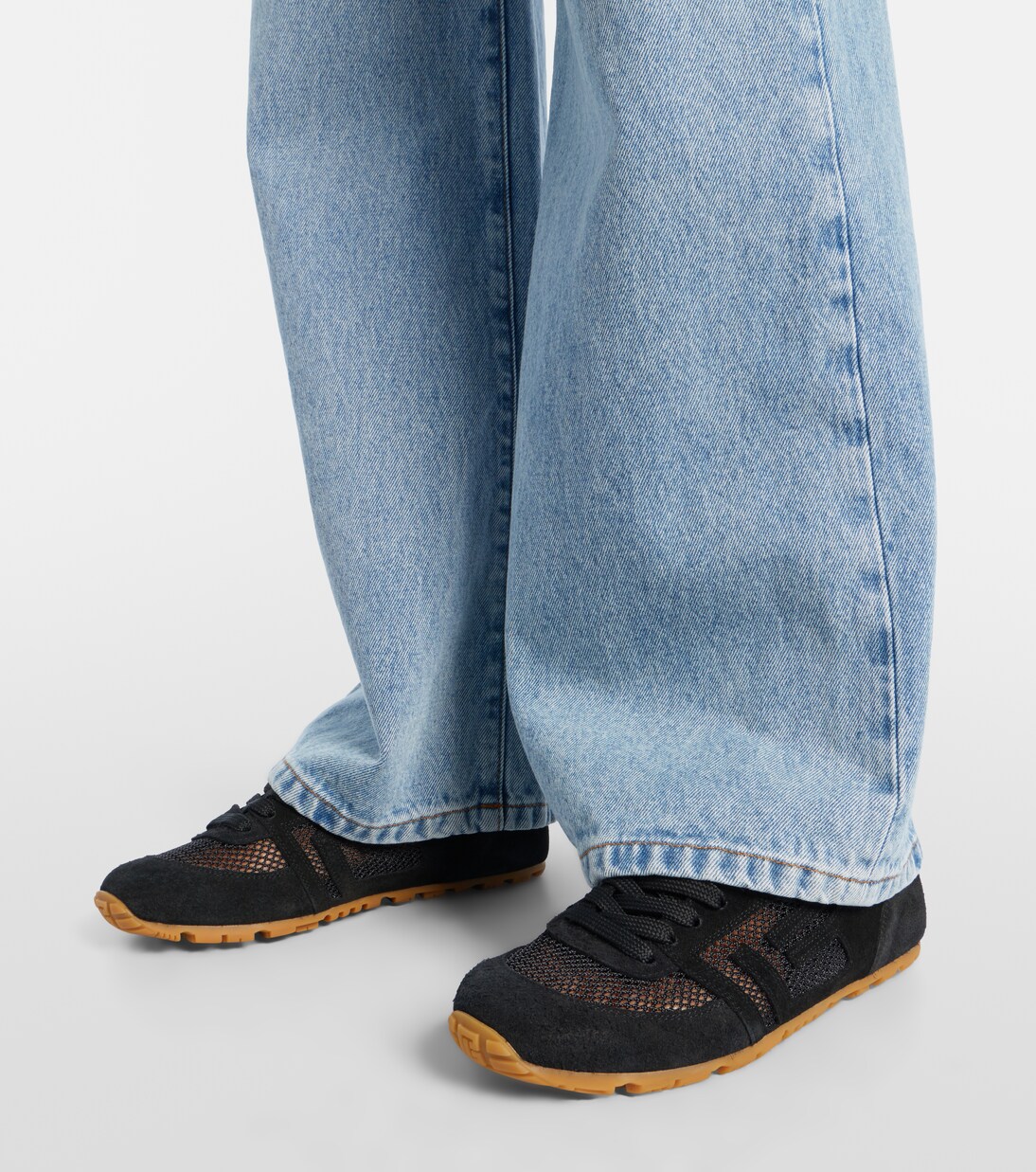 Runner suede-trimmed sneakers | Balmain