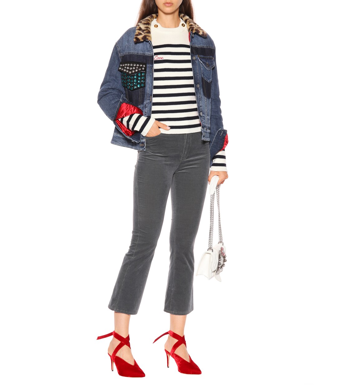 Cropped-Hose aus Cord | Miu Miu