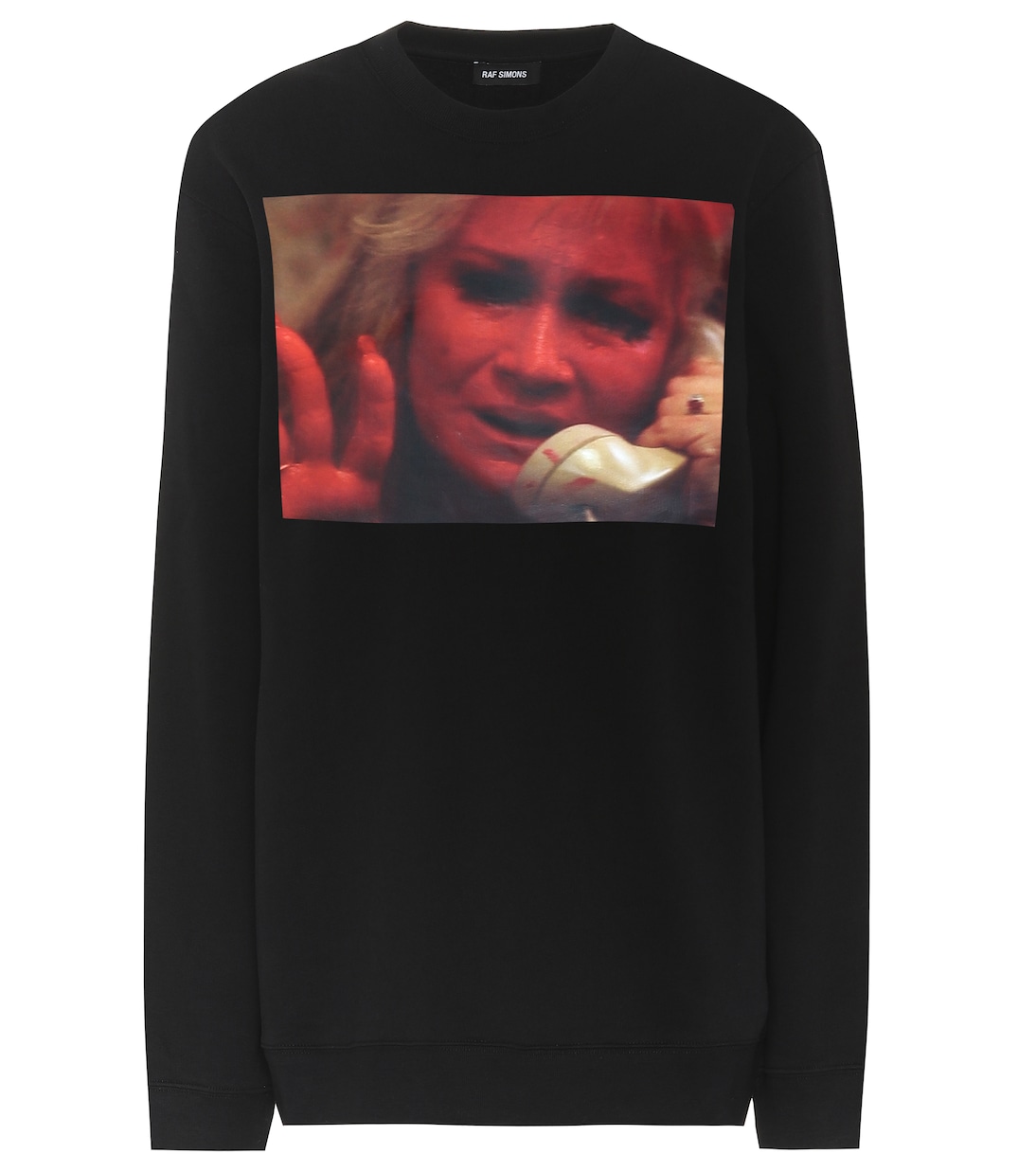 Felpa in cotone con stampa | Raf Simons
