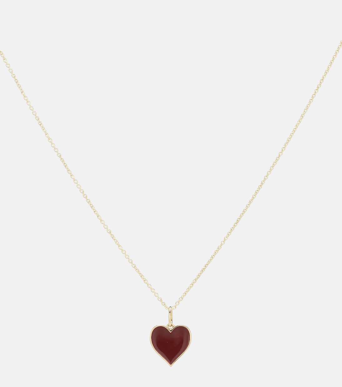 Heart 14kt gold necklace with enamel | Sydney Evan