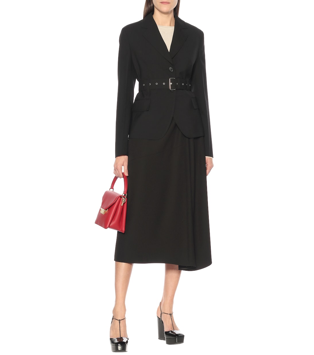 Pumps in vernice con zeppa | Prada