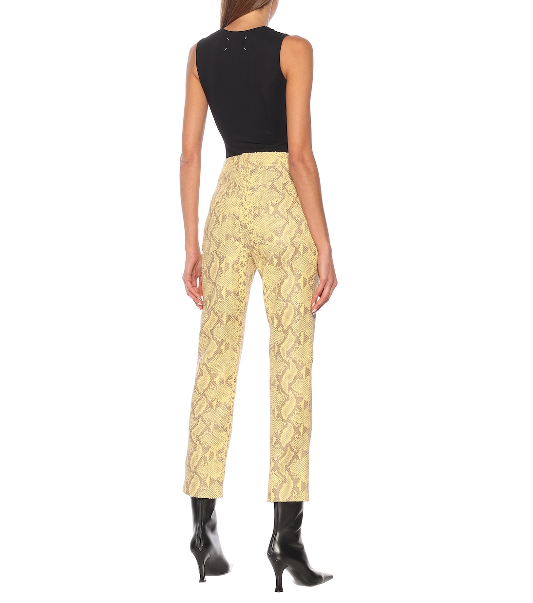 High-rise straight leather pants | Common Leisure