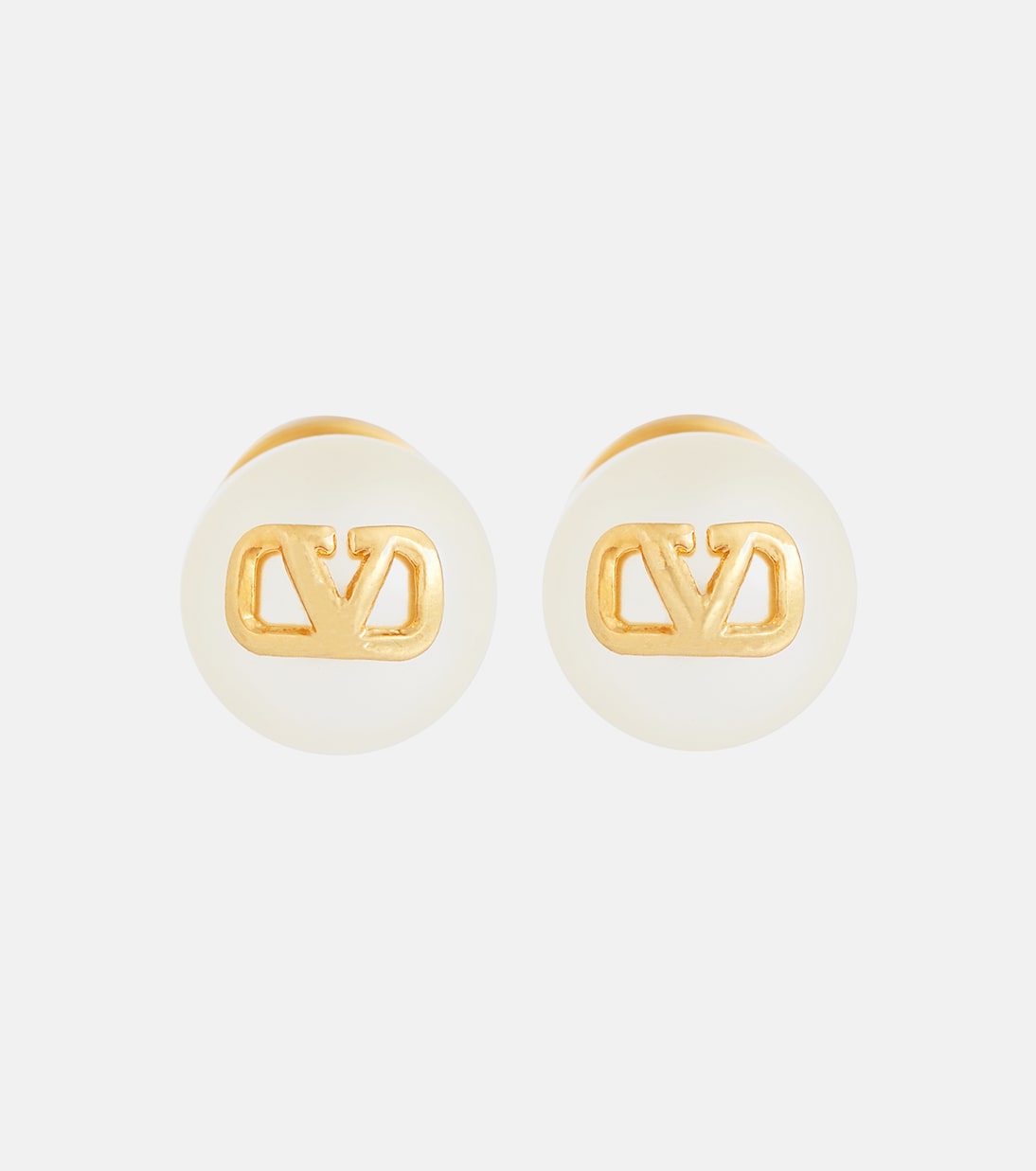 Orecchini VALENTINO con logo V e perle finte per uno stile giovane e trendy