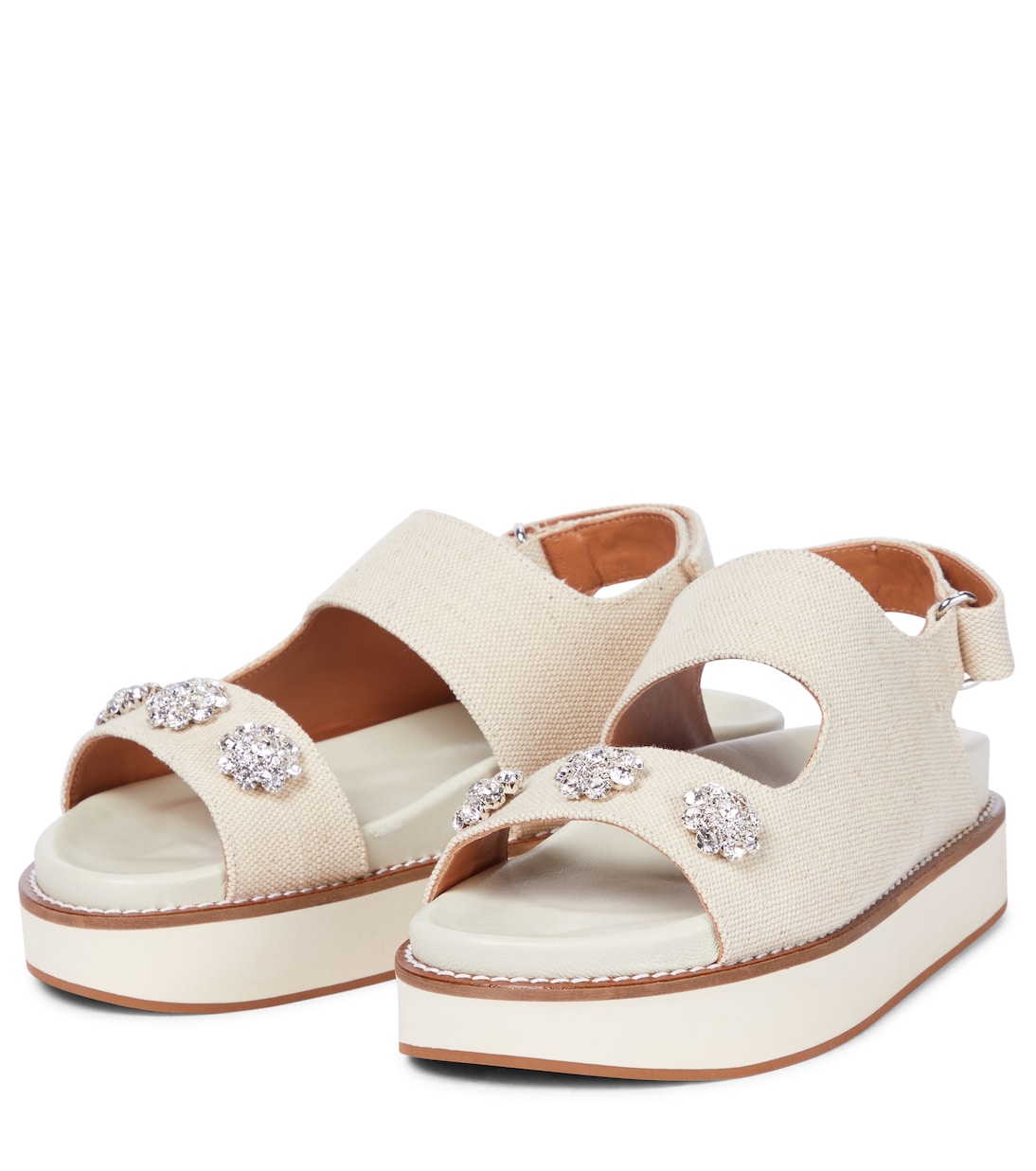 Embellished flatform sandals | Ganni