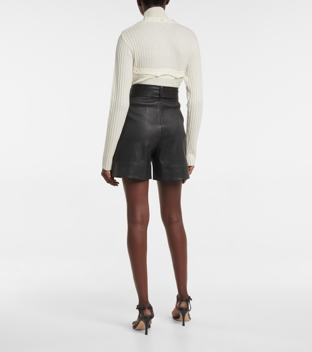 Shorts paperbag Eloise in pelle | Stouls