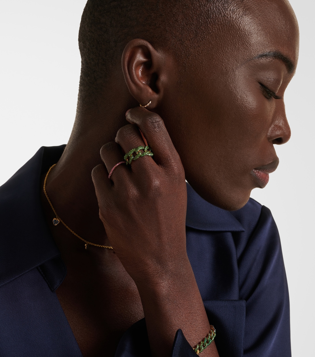 Ring Essential aus 18kt Gelbgold mit Granat | Shay Jewelry