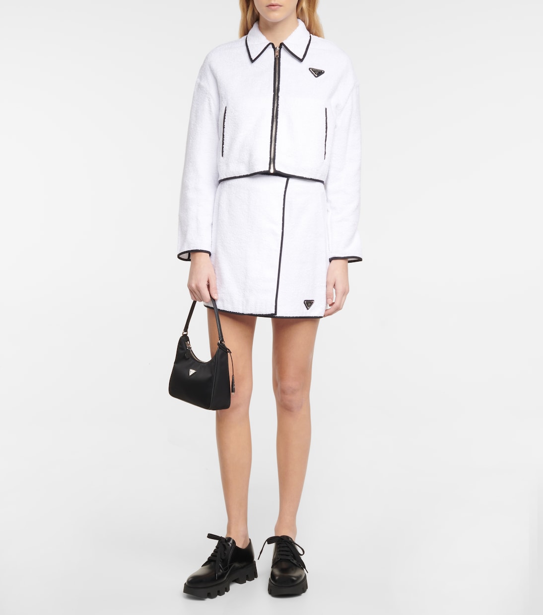 Veste raccourcie en coton | Prada