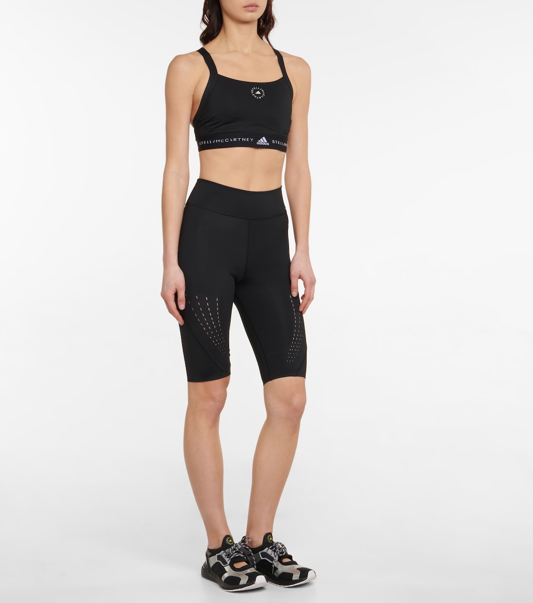 Laser-cut biker shorts | Adidas by Stella McCartney