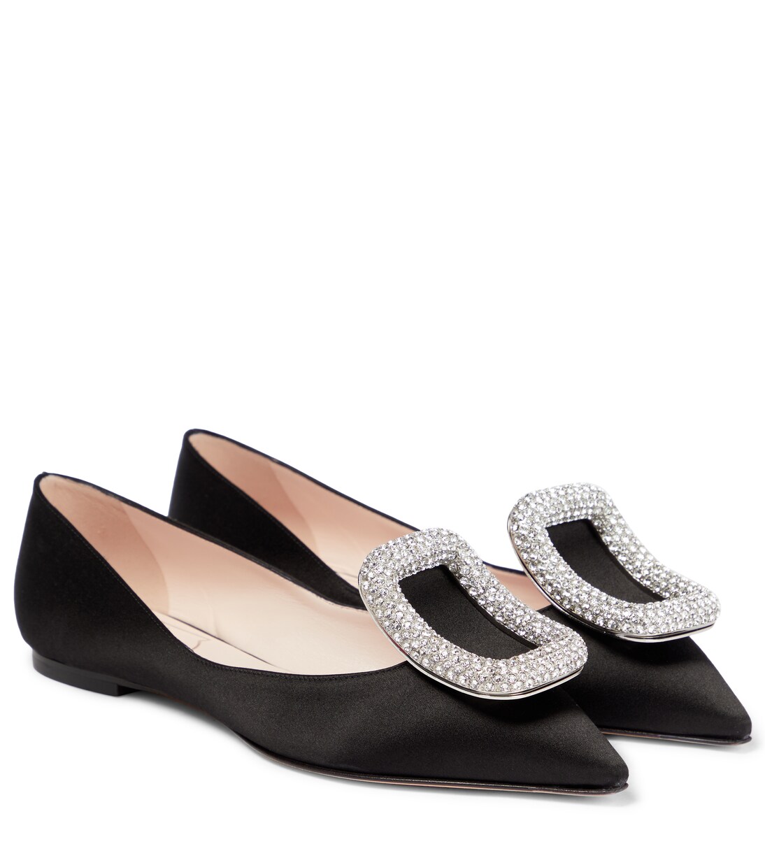 Viv’ Choc embellished satin ballet flats | Roger Vivier