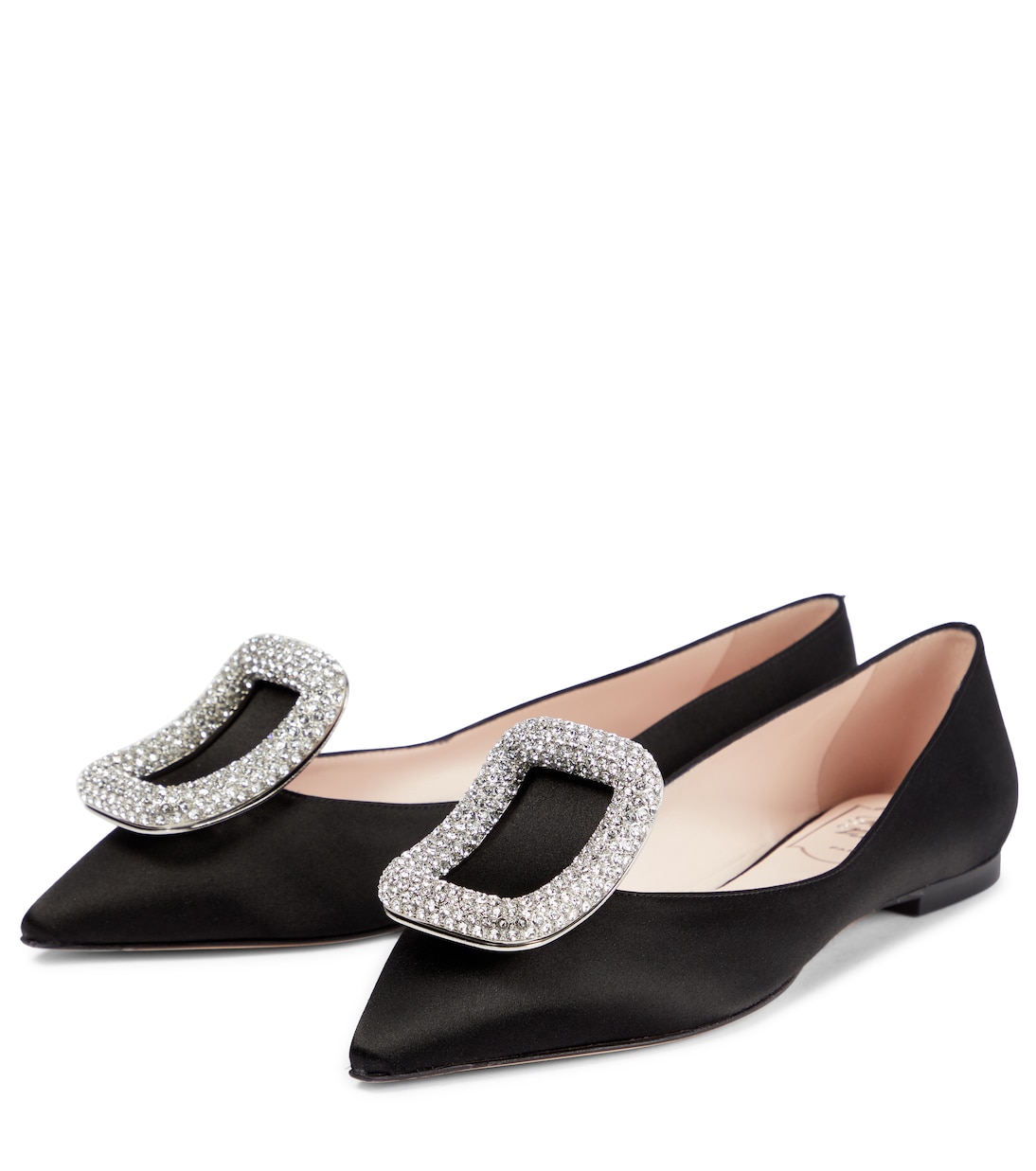 Viv’ Choc embellished satin ballet flats | Roger Vivier