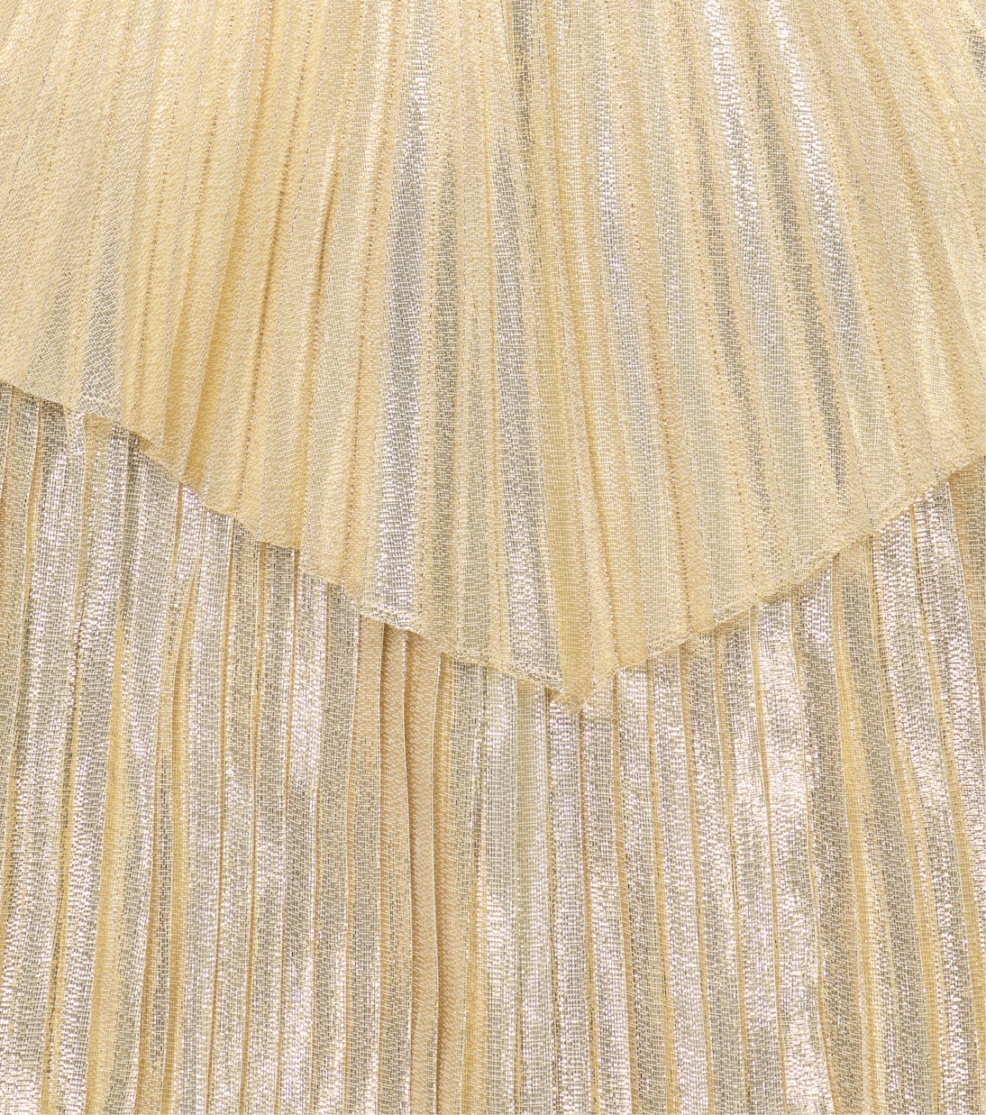 Pleated silk-blend lamé mini dress | Stella McCartney Kids