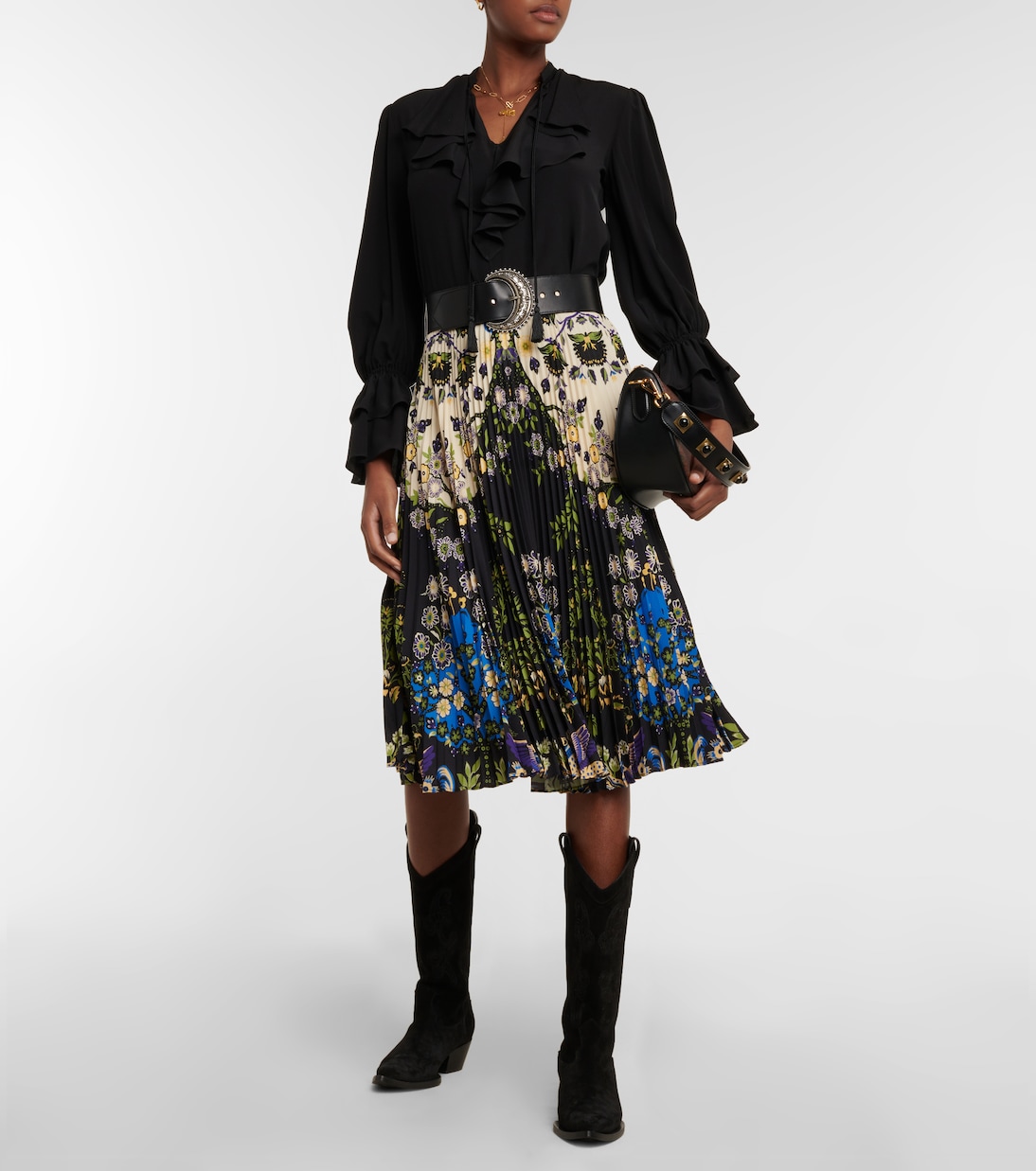 Falda midi plisada estampada | Etro