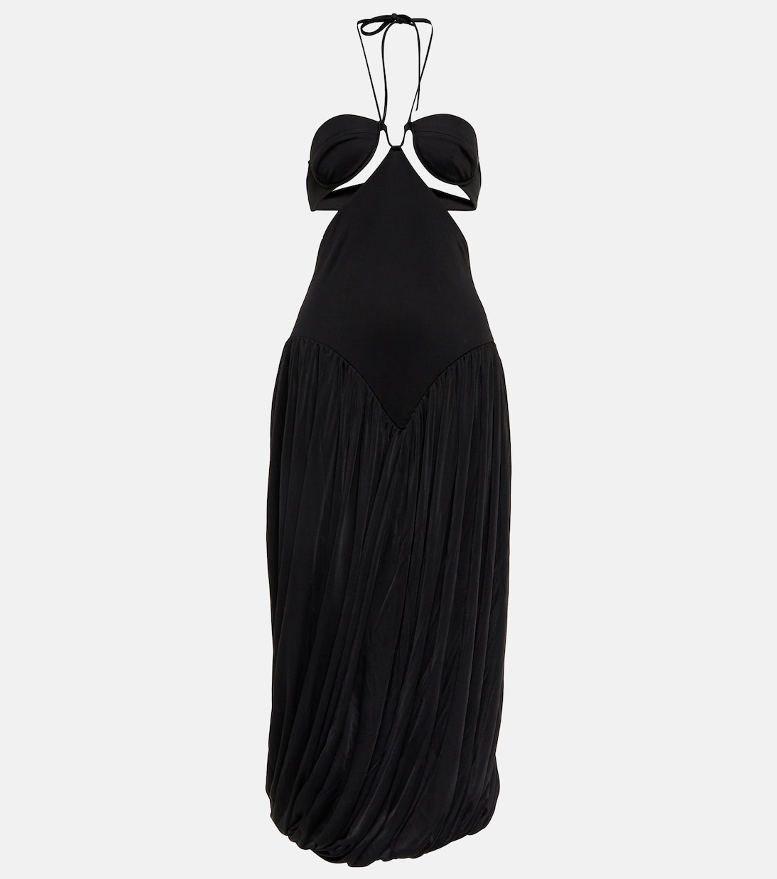 Vestido midi halter con abertura | Stella McCartney