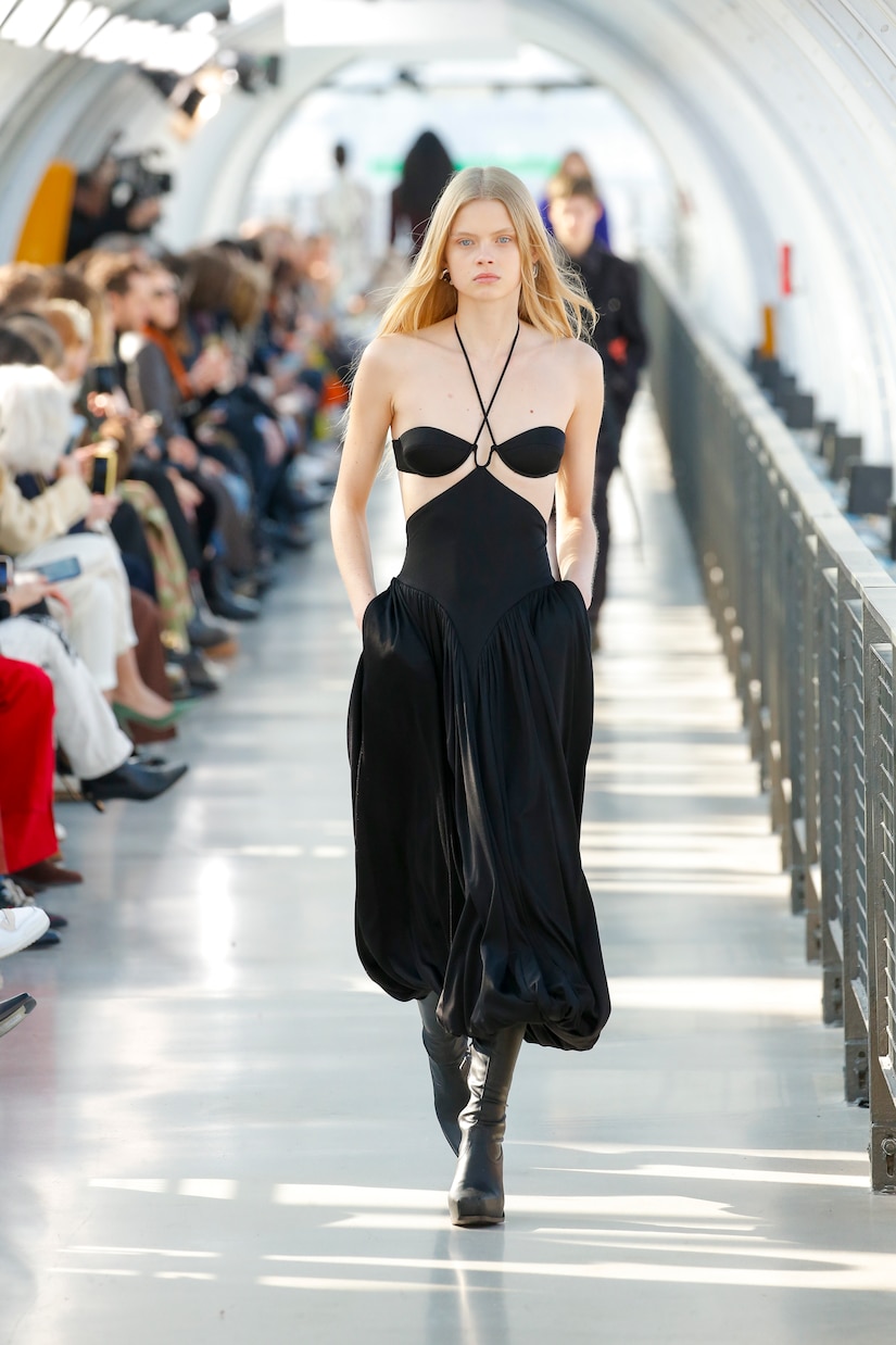 Vestido midi halter con abertura | Stella McCartney