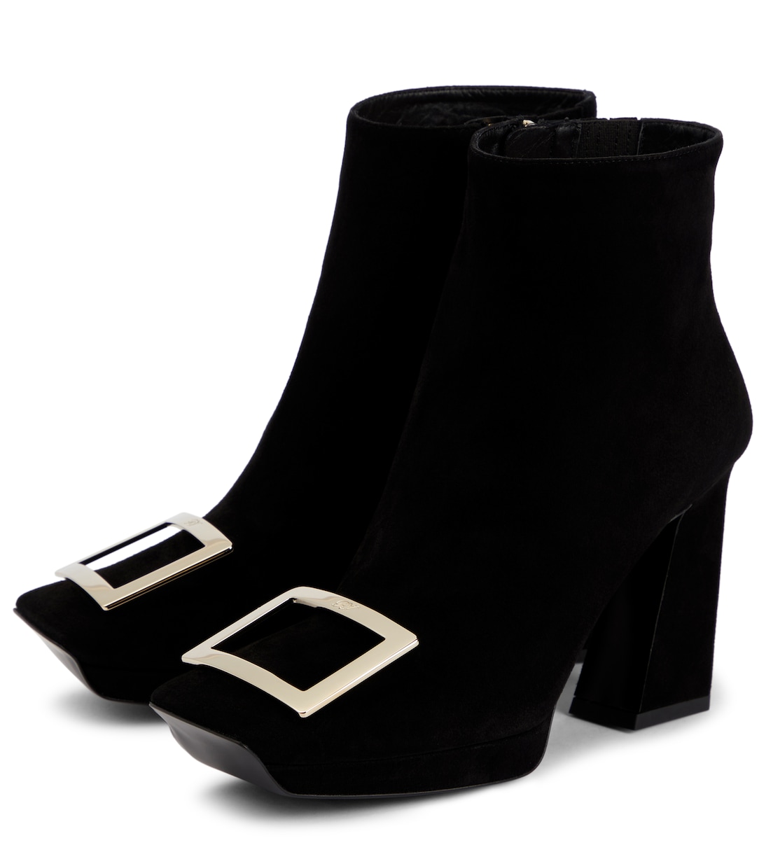 Ankle Boots Viv’ Square aus Veloursleder | Roger Vivier