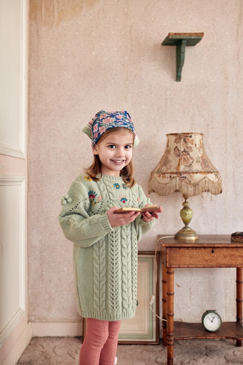 Rejana embroidered wool-blend dress | Louise Misha