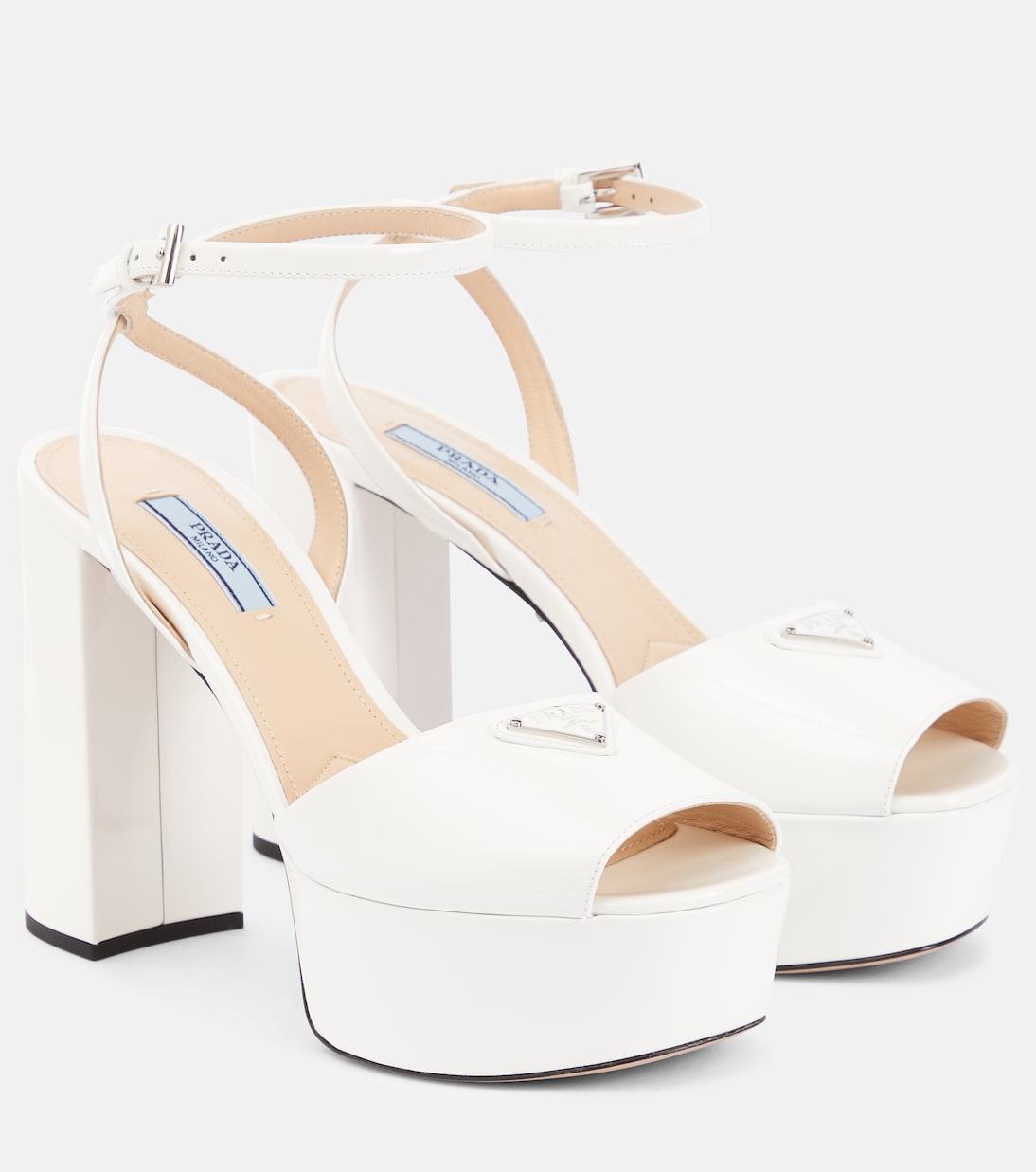Sandalias con plataforma de charol | Prada