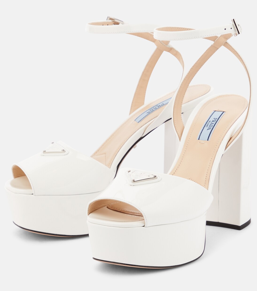 Sandalias con plataforma de charol | Prada