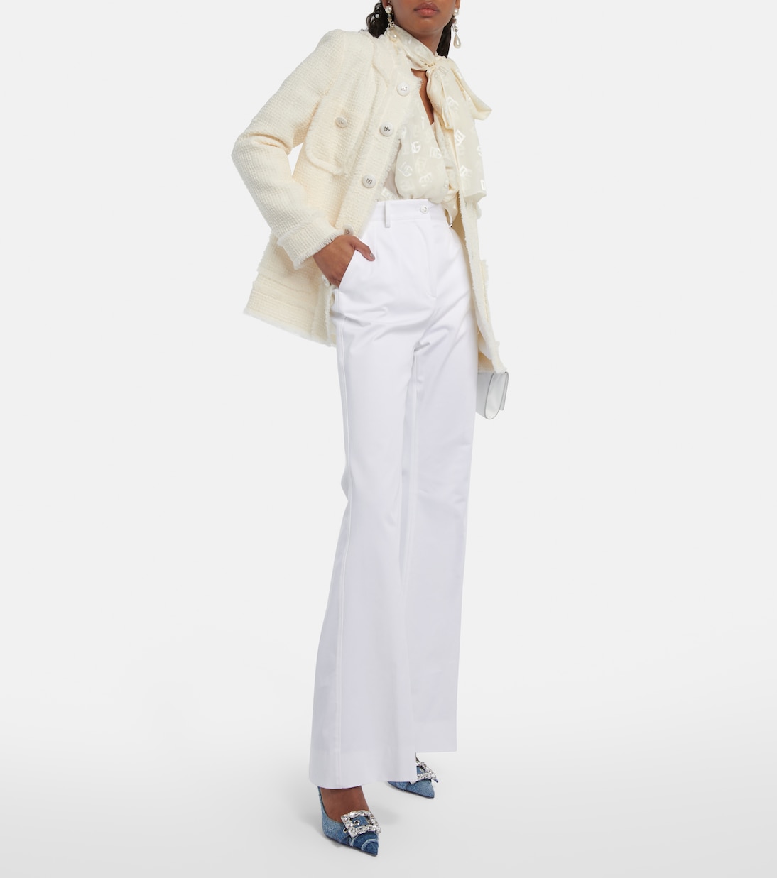 Pantaloni flared a vita alta | Dolce&Gabbana