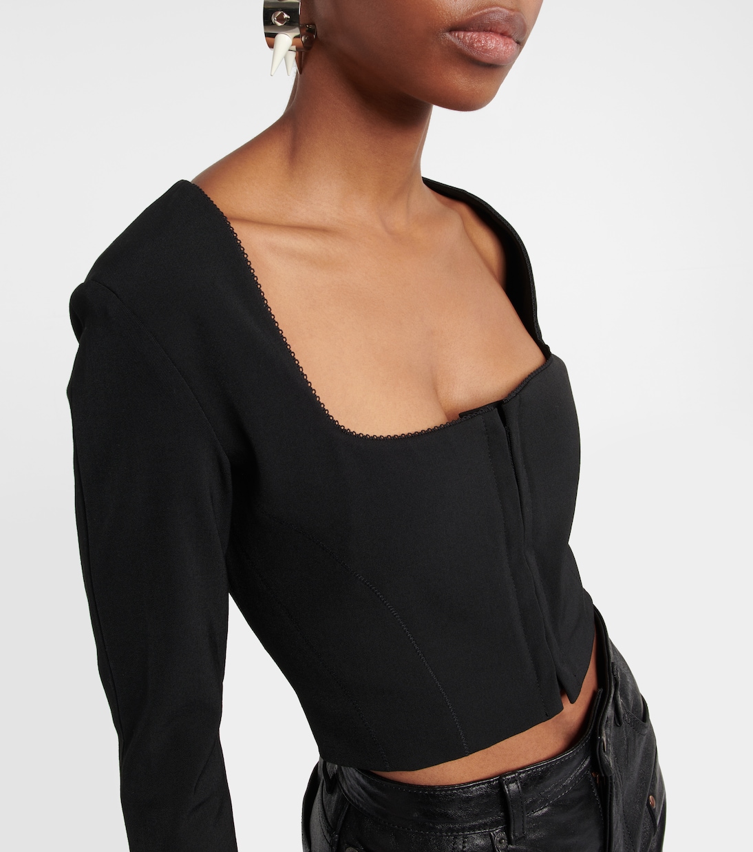 Top cropped in jersey | Acne Studios