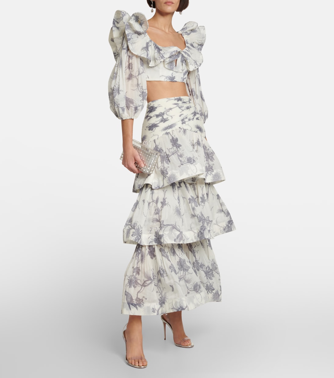 Keira floral crop top | Zimmermann