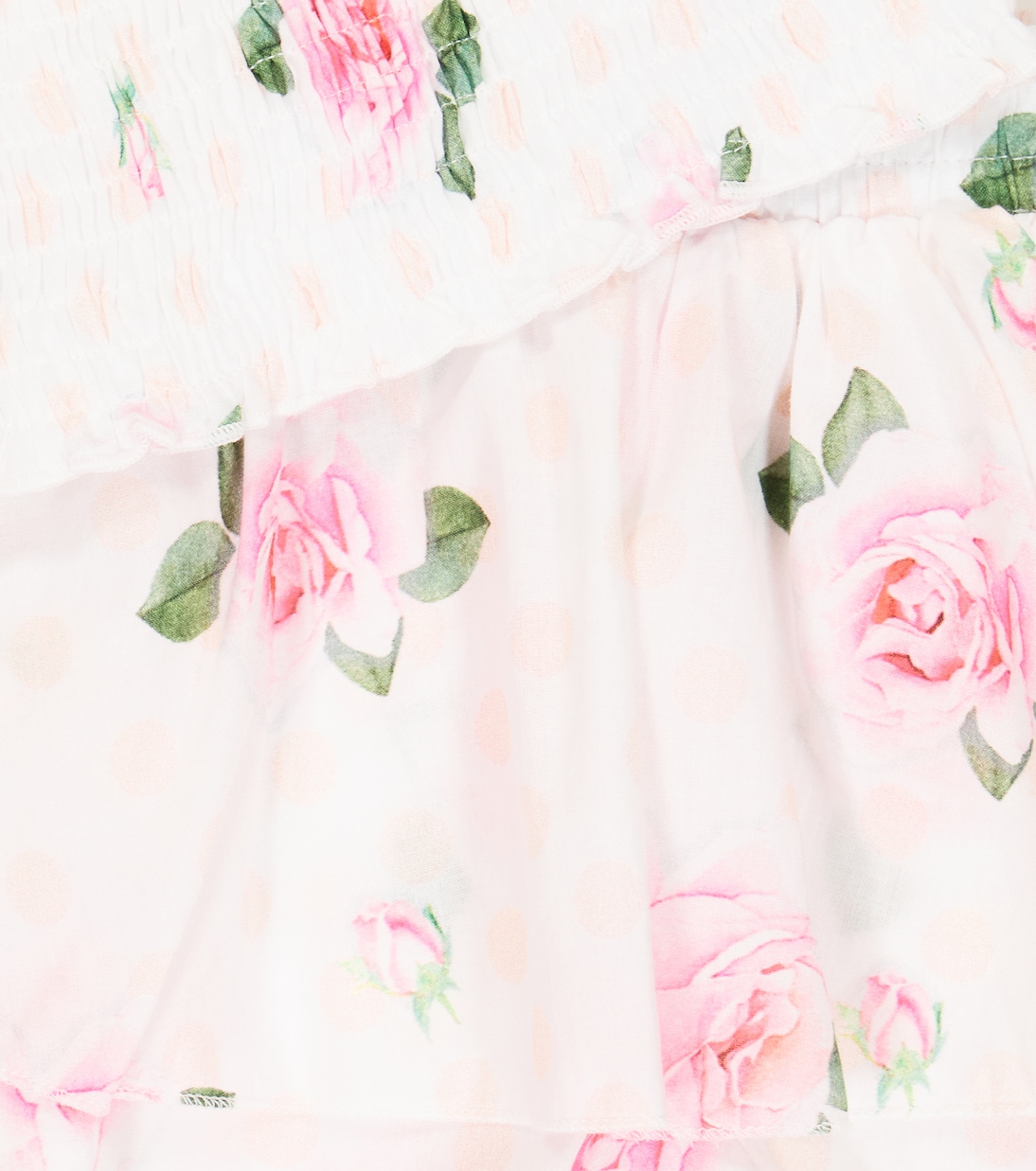 Baby floral cotton top and shorts set | Monnalisa