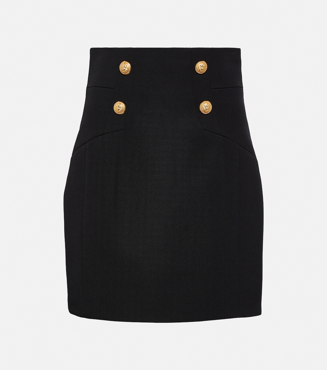 High-Rise-Minirock aus Wolle | Balmain