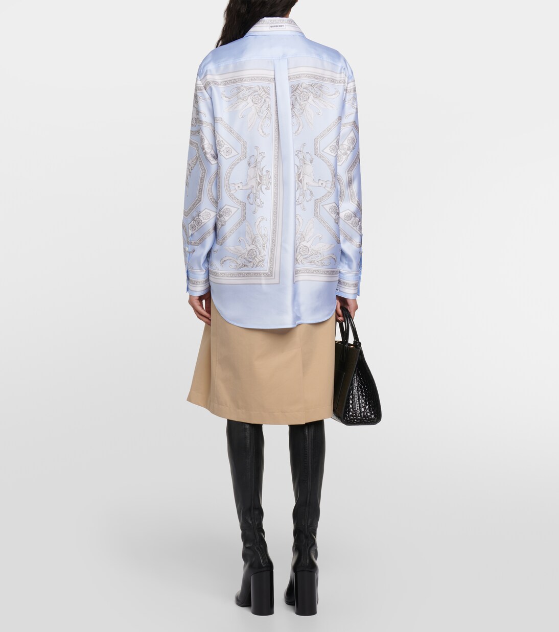 Camisa de seda estampada | Burberry