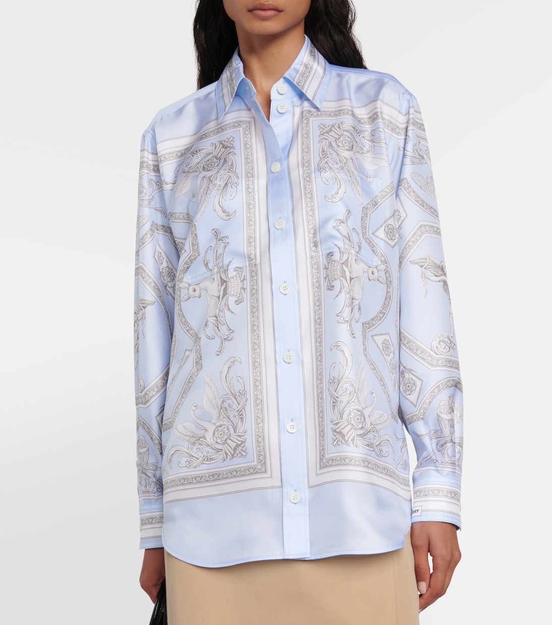 Camisa de seda estampada | Burberry